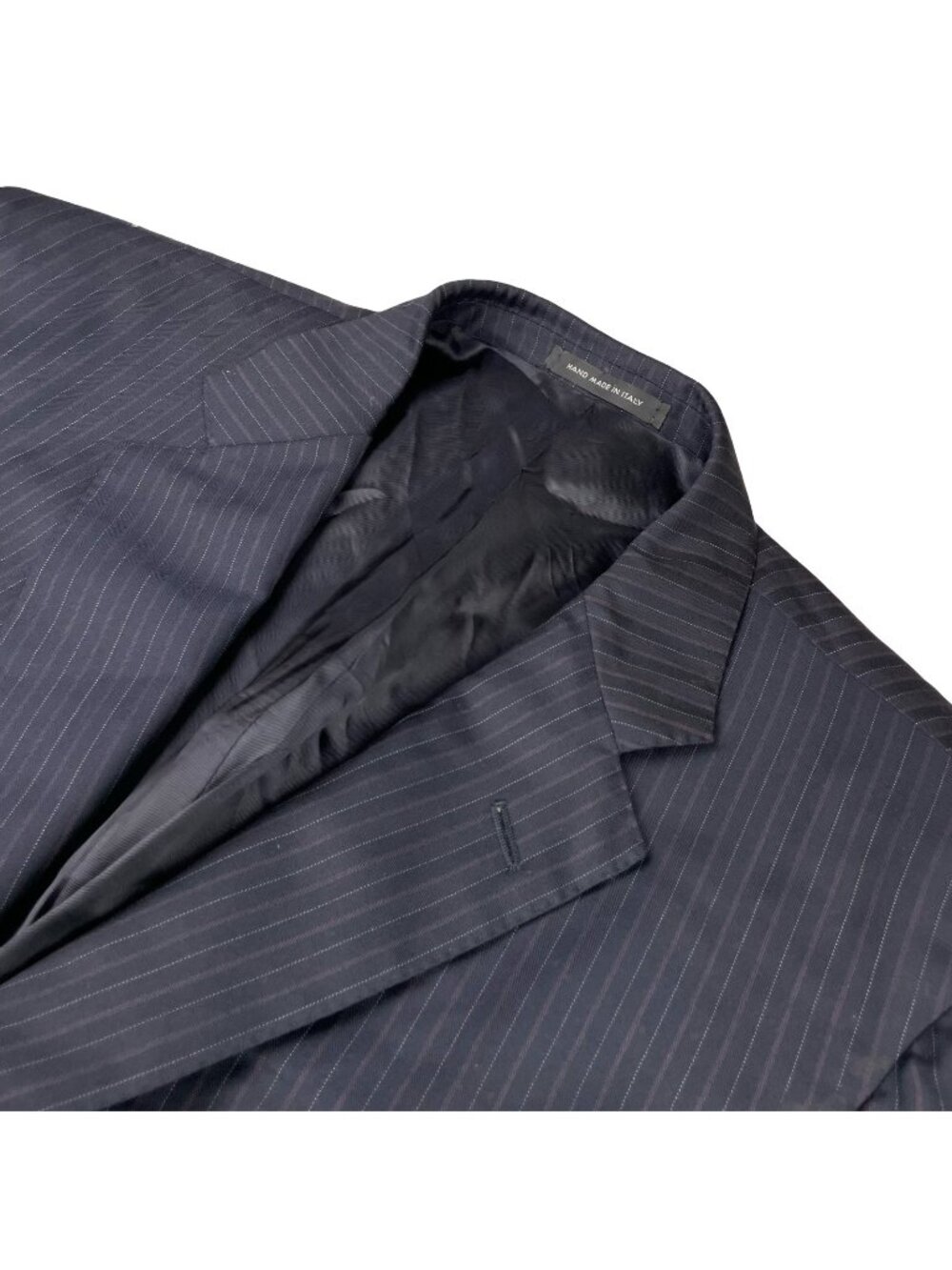 Barneys New York Men's 100% Wool Blazer Navy Stripe • Italy • 46L US | 56 EU